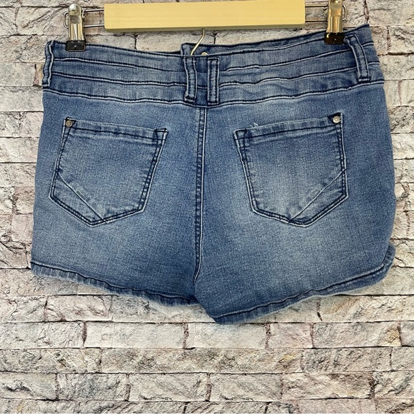 Blue spice Denim Jean Short shorts 7/ - Picture 2 of 4